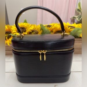 Valentino Garavani Vintage Black Leather Vanity